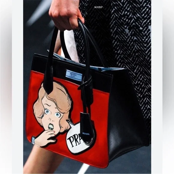 PRADA 2018 comic book themed bag purse tote - Picture 8 of 15